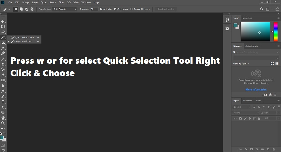 Qucik Selection Tool in Photoshop