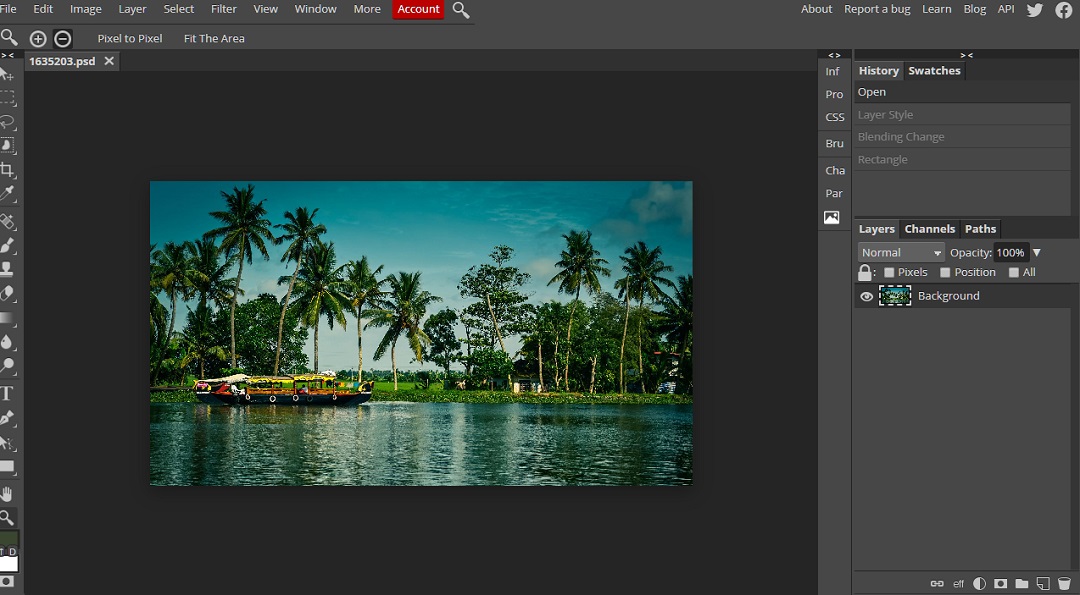 Sunset Image With Layer Function